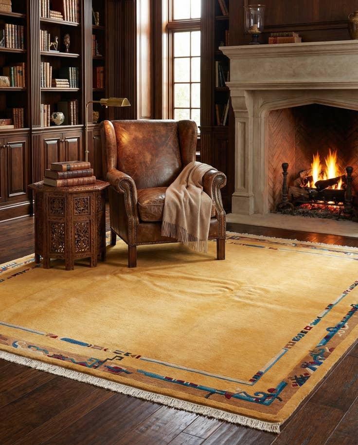 Detail image of 8' 2 x 8' 4 Hand Knotted Tibet Wool Square Rug