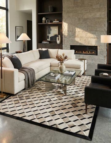 5' x 8' 1 Cowhide - Patchwork Rug