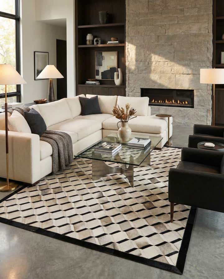 5' x 8' 1 Cowhide - Patchwork Rug