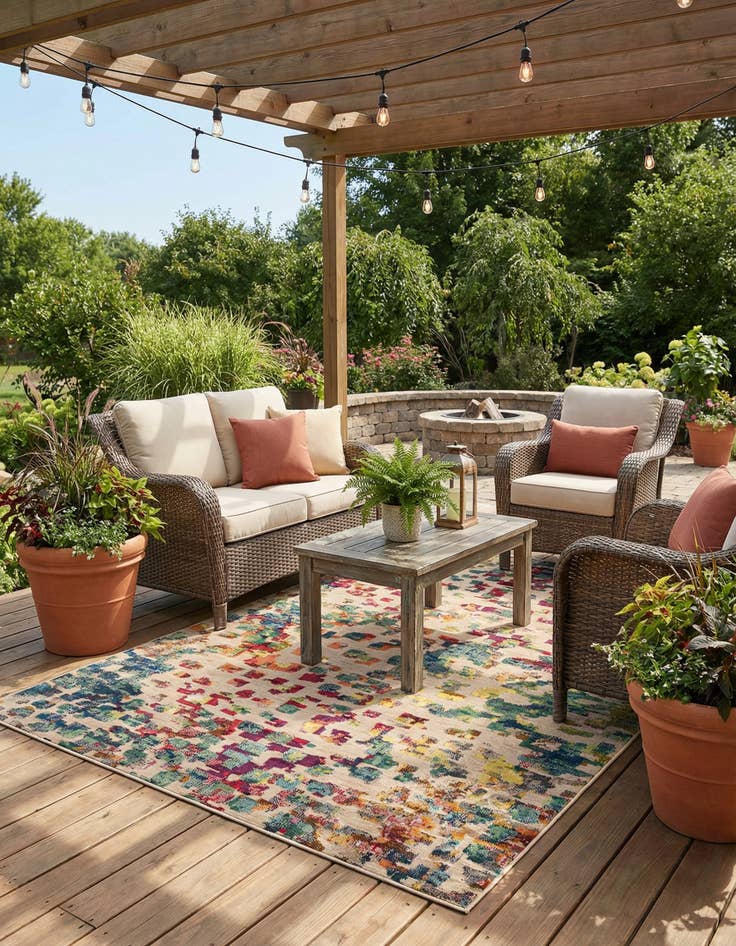 Detail image of 9' x 12'  Washable Casablanca Indoor / Outdoor Rug