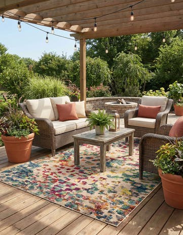 9' x 12' Easy-Clean Casablanca Indoor / Outdoor Rug