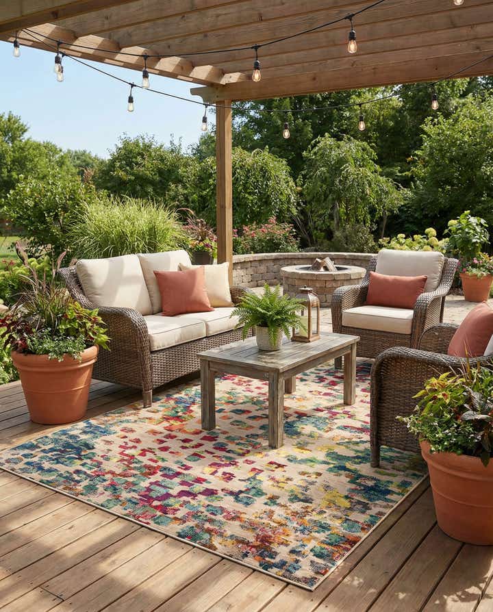 9' x 12' Easy-Clean Casablanca Indoor / Outdoor Rug