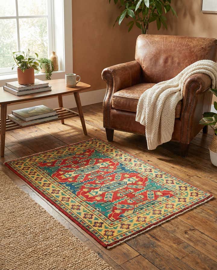 2' 10 x 3' 10 Hand Knotted Kazak Rug