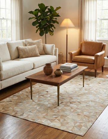 3' 11 x 6' 2 Cowhide Stocks Rug