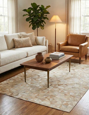 3' 11 x 6' 2 Cowhide Stocks Rug