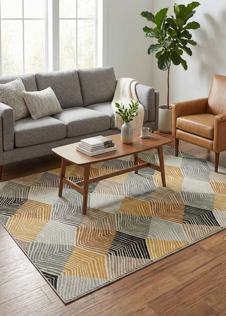 4' x 6' Easy-Clean Modern Indoor / Outdoor Rug