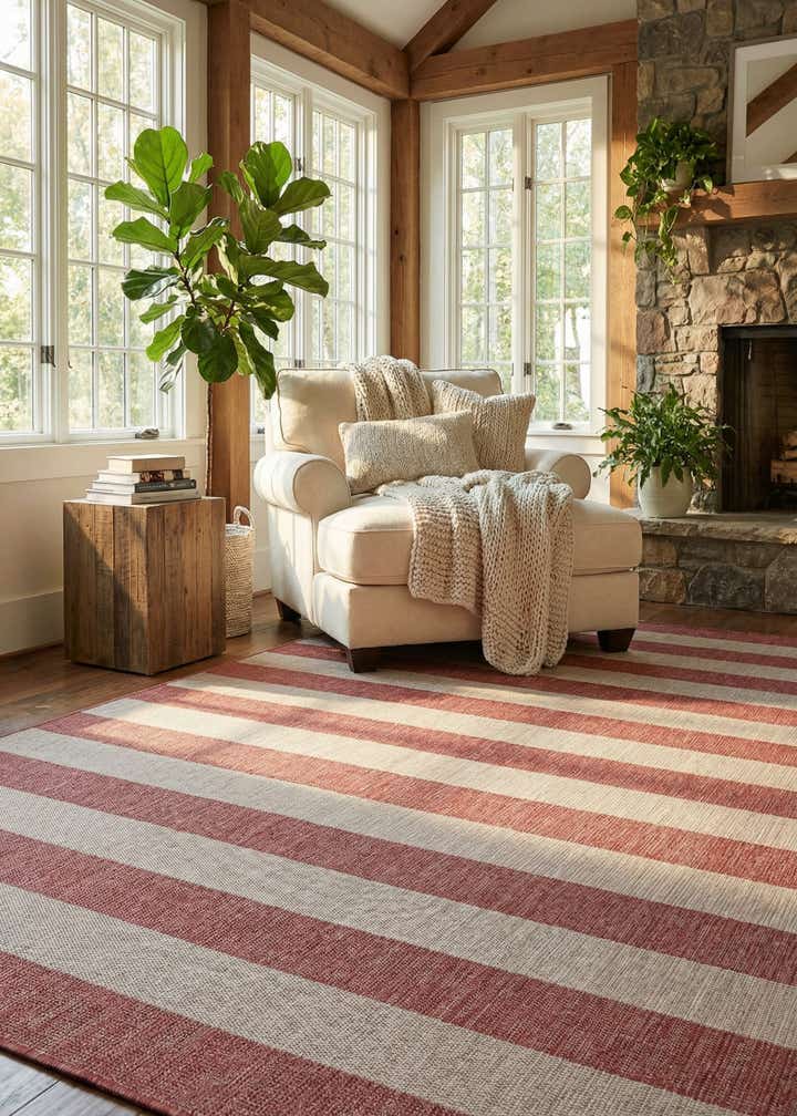 10' x 13' Easy-Clean Ribbon Indoor / Outdoor Rug