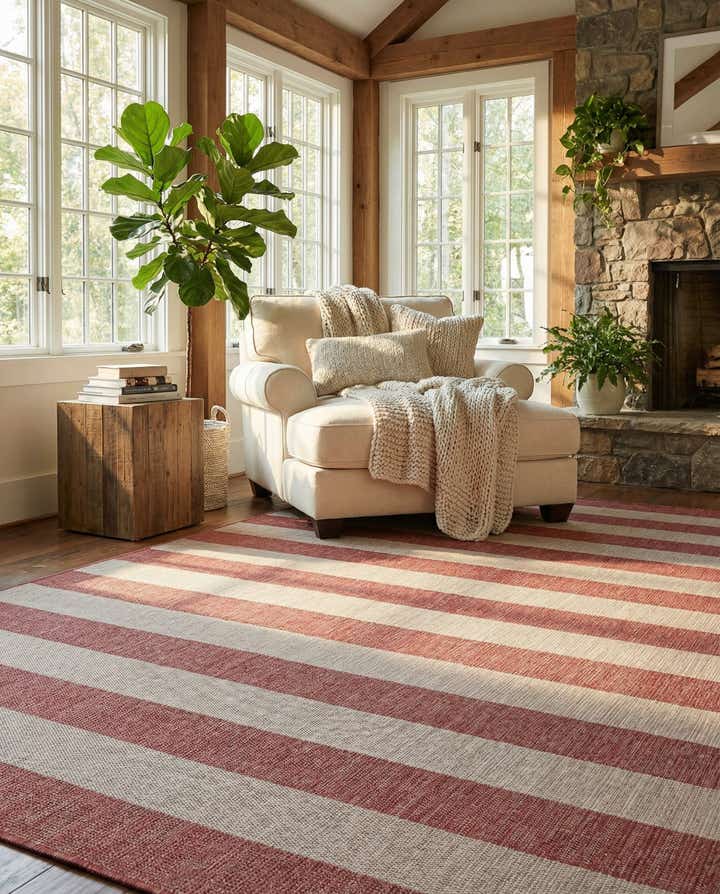 10' x 13' Easy-Clean Ribbon Indoor / Outdoor Rug