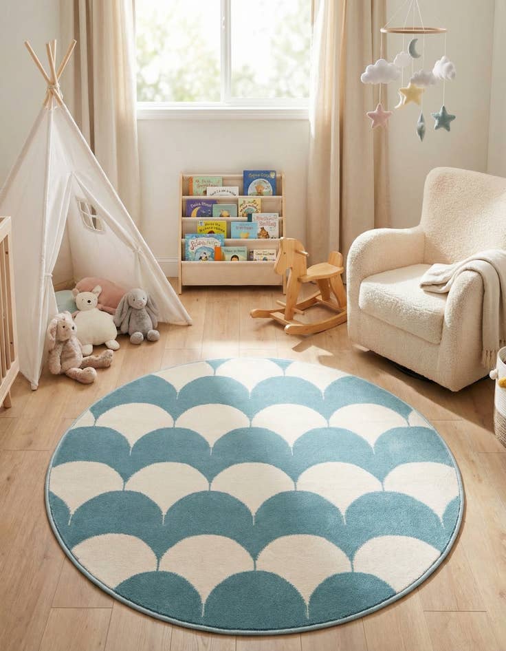 Detail image of 3' x 3' Whimsy Kids Round Rug