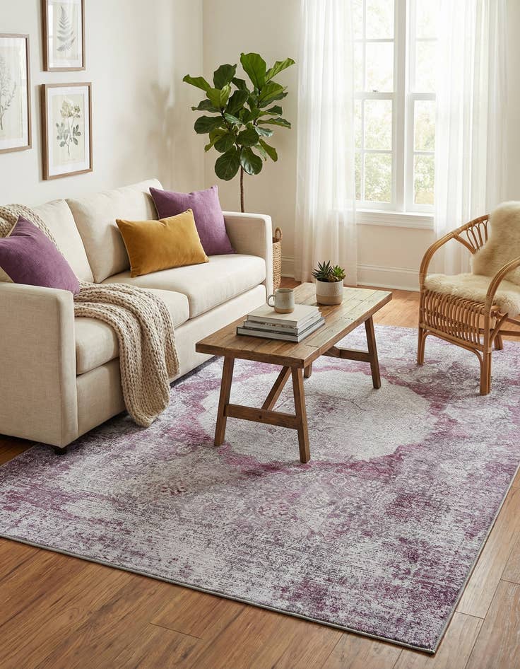 Detail image of 5' x 8'  Washable Yara Rug