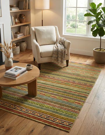 3' 10 x 5' 10 Hand Knotted Modern Ziegler Rug