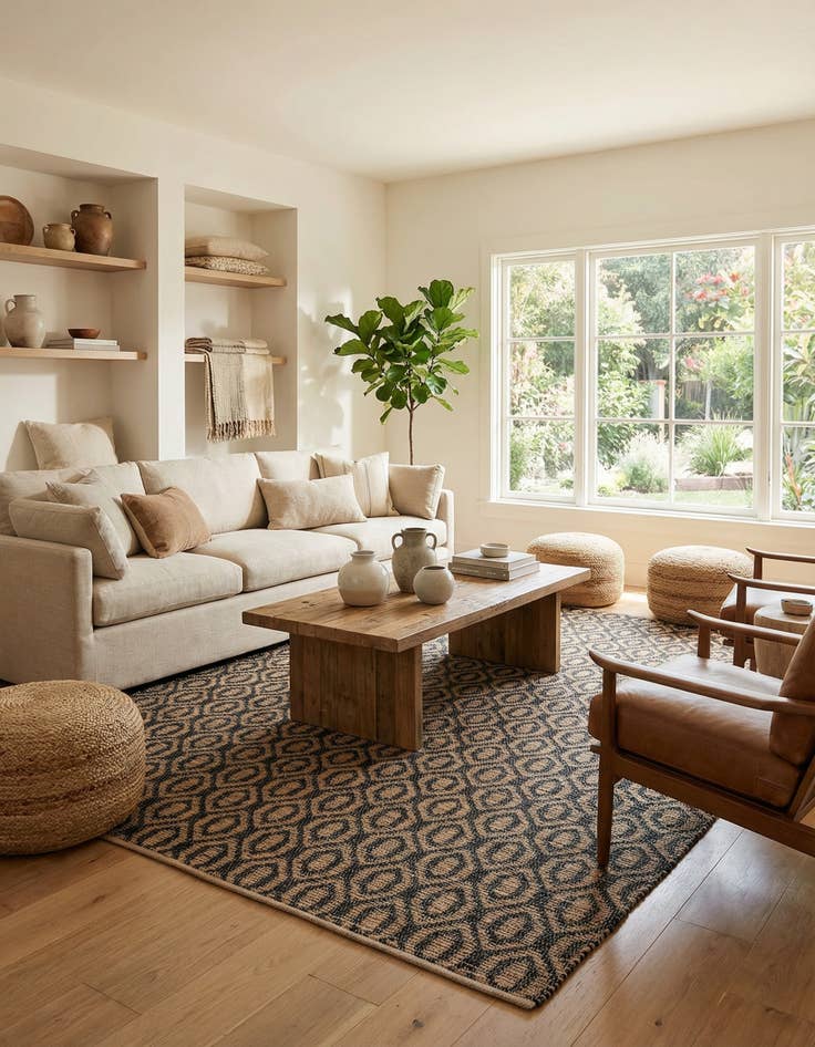 Detail image of 10' x 14' 1  Hand Woven Chindi Jute Rug