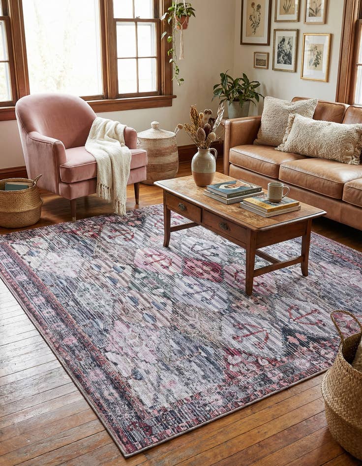 Detail image of  7' 10 x 7' 10  Washable Mangata Square Rug