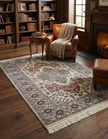 4' 3 x 6' 4 Hand Knotted Bokhara Oriental Wool Rug
