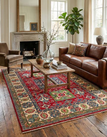 6' x 9' Hand Knotted Kazak Rug