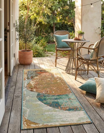 2' x 6' 1 Easy-Clean Modern Indoor / Outdoor Runner Rug