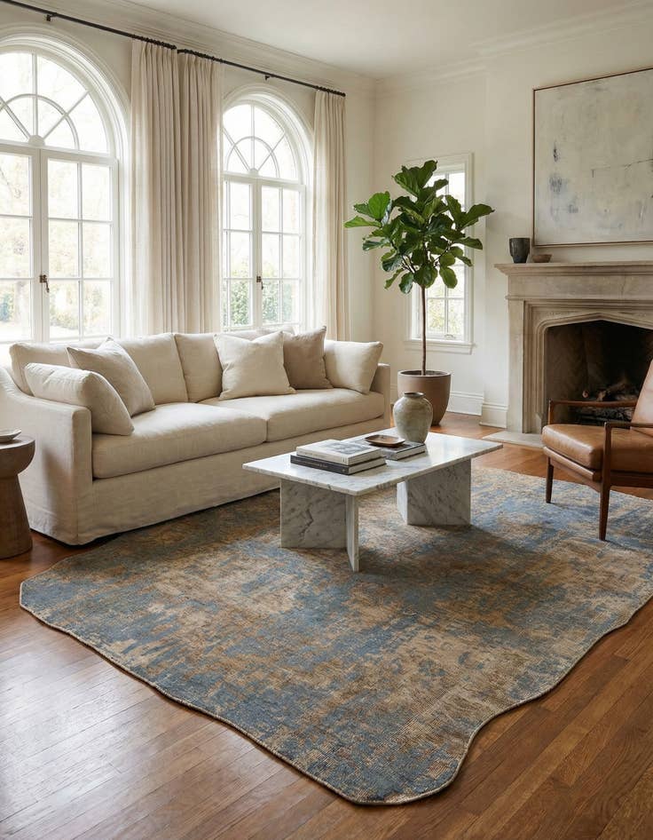 Detail image of  5' 2 x 7' 8  Hand Knotted Ultra Vintage Persian Wool Rug