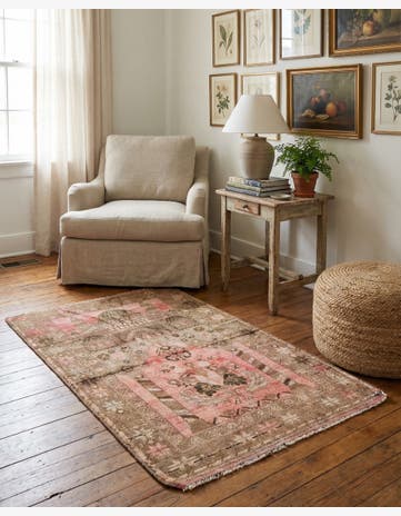 3' x 4' 7 Hand Knotted Ultra Vintage Persian Wool Rug