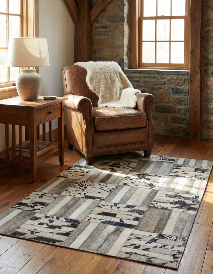 Detail image of 2' x 3' 1 Cowhide Rug