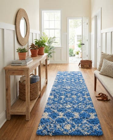  3' 3 x 16' 5 Moroccan Trellis Shag Runner Rug