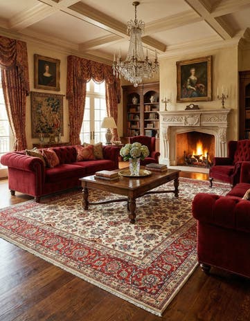 8' 9 x 12' Kashan Wool Rug