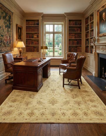 5' 9 x 7' 8 Hand Knotted Peshawar Ziegler Rug