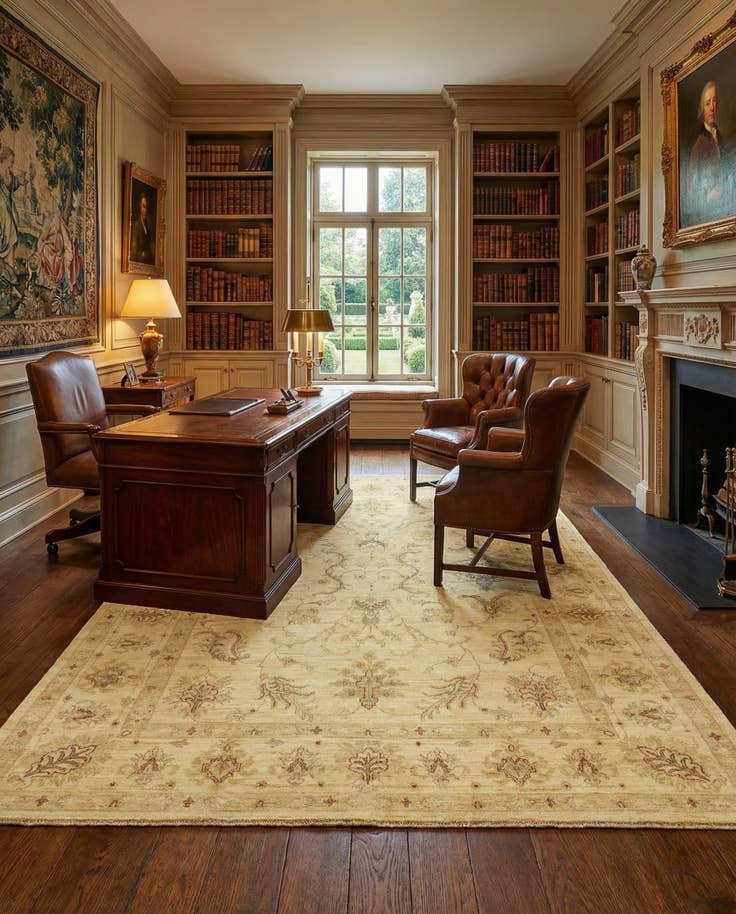 Detail image of 5' 9 x 7' 8 Hand Knotted Peshawar Ziegler Rug