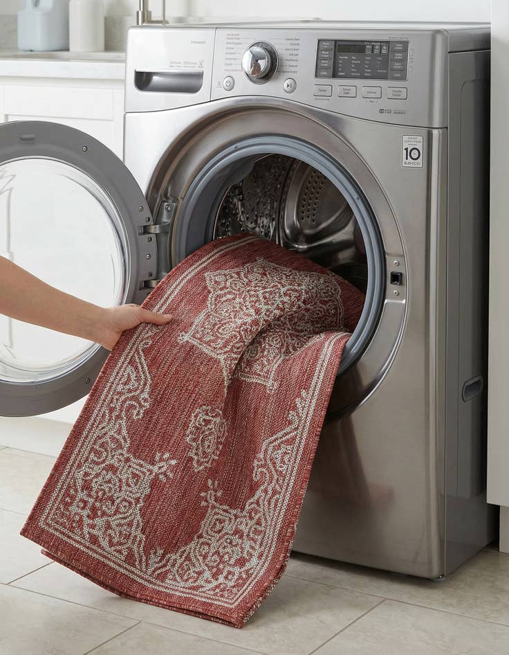 Detail image of  2' x 8'  Washable Traditional Indoor / Outdoor Runner Rug