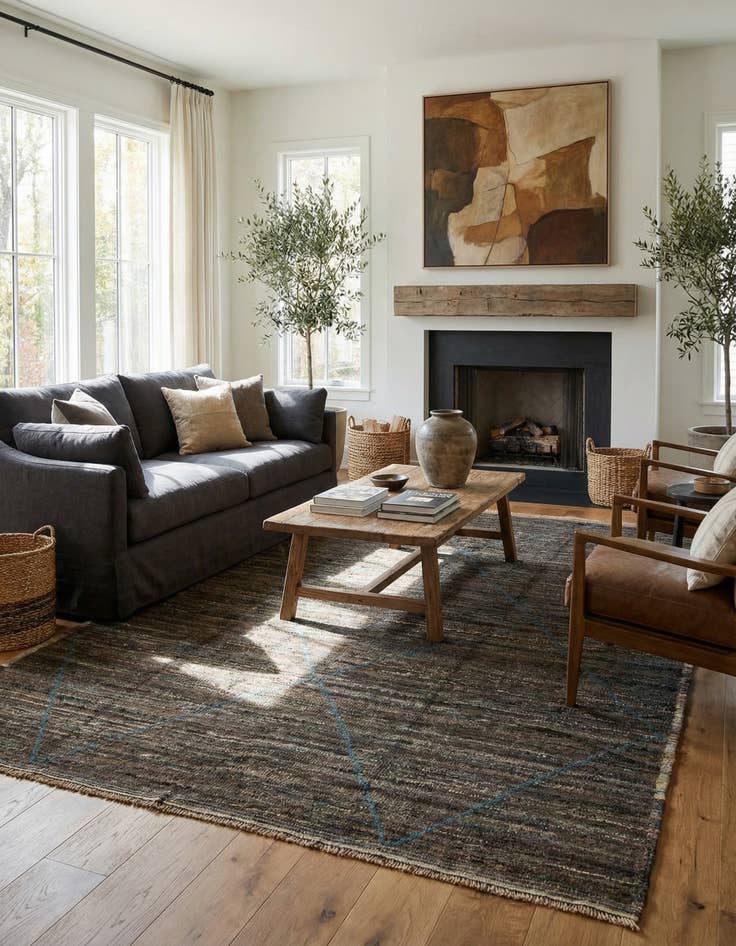 Detail image of 9' 1 x 12' 10  Hand Knotted Moroccan Wool Rug