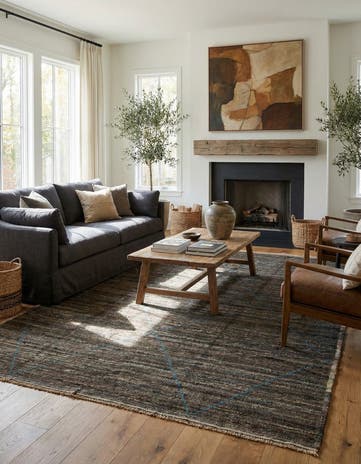 9' 1 x 12' 10 Hand Knotted Moroccan Wool Rug