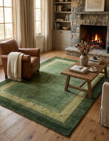 5' x 6' 8 Hand Knotted Gabbeh Wool Rug