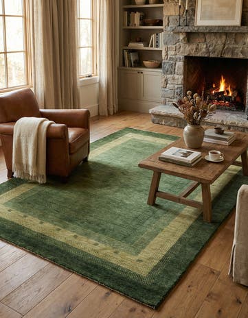 5' x 6' 8 Hand Knotted Gabbeh Wool Rug