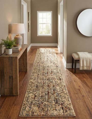 Beige Cream Saturn Runner Rug