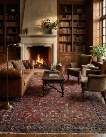 7' 4 x 10' 7 Hand Knotted Mehraban Persian Wool Rug