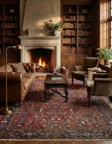 7' 4 x 10' 7 Hand Knotted Mehraban Persian Wool Rug
