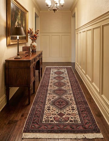 3' x 9' 4 Hand Knotted Shirvan Wool Runner Rug
