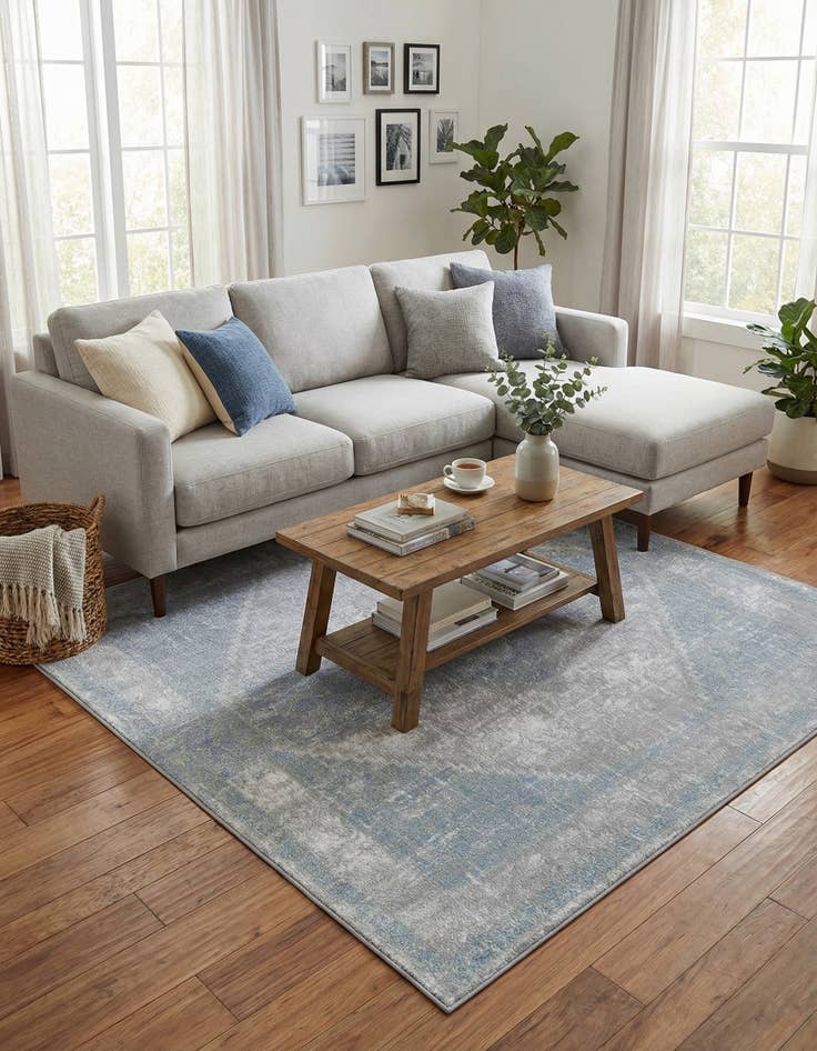 Detail image of 5' 3 x 5' 3 Kamala Washable Square Rug