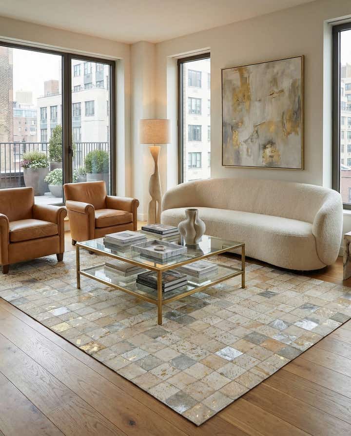 4' 11 x 7' 11 Cowhide - Patchwork Rug