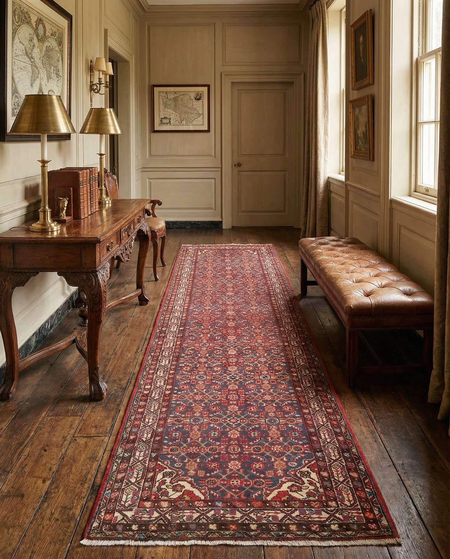3' 8 x 13' Hamedan Runner Rug