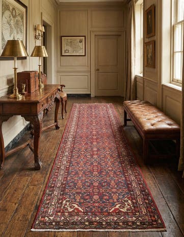 3' 8 x 13' Hamedan Runner Rug