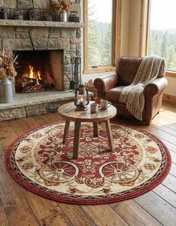 4' x 4' Pioneer Round Rug