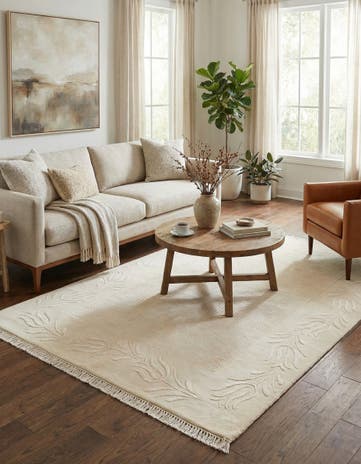 4' 11 x 6' 8 Hand Knotted Darya Wool Rug