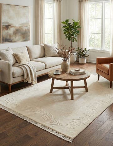 4' 11 x 6' 8 Hand Knotted Darya Wool Rug