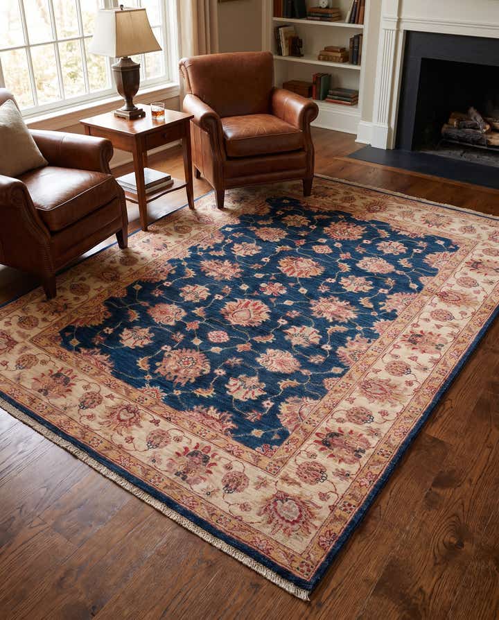 155cm x 200cm Hand Knotted Ziegler Rug