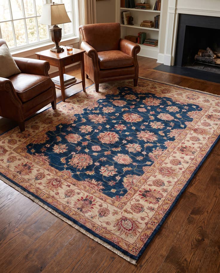 Detail image of 155cm x 200cm Hand Knotted Ziegler Rug