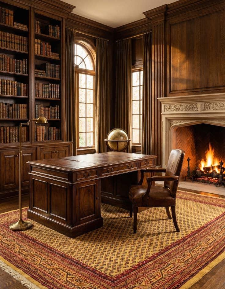 Detail image of 7' 1 x 11' 4  Hand Knotted Sarough Persian Wool Rug