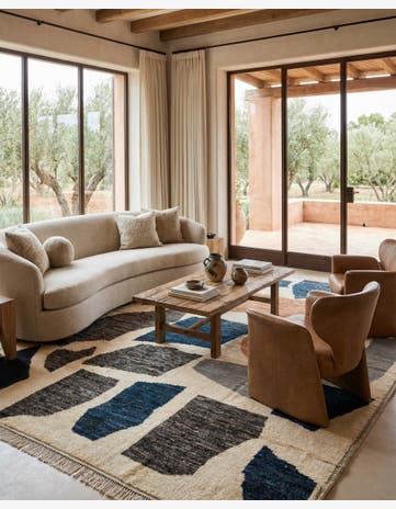 10' 2 x 14' 2 Hand Knotted Moroccan Wool Rug