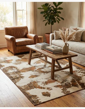 3' 9 x 6' Hand Knotted Ultra Vintage Persian Wool Rug