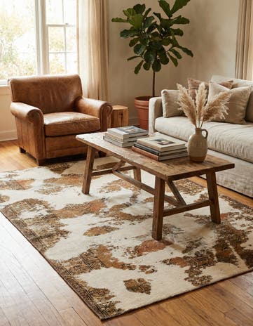 3' 9 x 6' Hand Knotted Ultra Vintage Persian Wool Rug