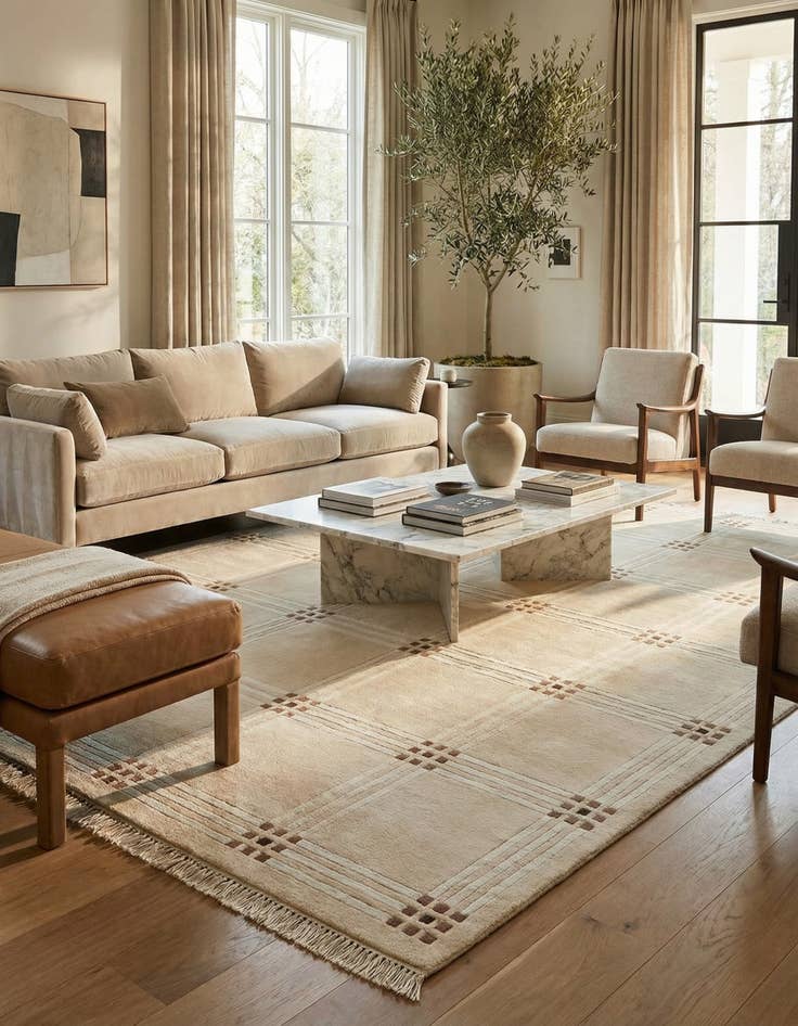 Detail image of  6' 7 x 9' 11  Hand Knotted Darya Wool Rug